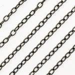Load image into Gallery viewer, Black Rhodium Sterling Silver Twisted Oval Link Chain