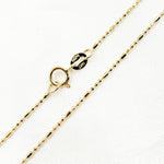 Load image into Gallery viewer, 14K Solid Gold Smooth Bar and Ball Chain