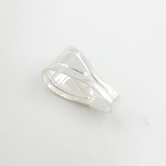 12MM White Sterling Silver Locket Bails