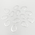 Load image into Gallery viewer, 10MM White Sterling Silver Brushed Drop Connector