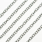 Load image into Gallery viewer, Black Rhodium Sterling Silver Twisted Cable Chain