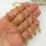 Load image into Gallery viewer, V149GP. Gold Plated 925 Sterling Silver Flat Paperclip Link Chain