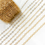 Load image into Gallery viewer, 14k Gold Filled Flat Round Link Chain