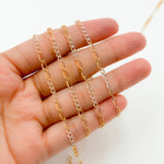 Load image into Gallery viewer, 2453CTT. Gold Filled and Sterling Silver Long and Short Link Chain