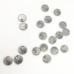 Load image into Gallery viewer, 6MM Black Rhodium Sterling Silver Brushed Round Flat Disc Charm with a Single Hole