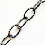 Load image into Gallery viewer, Black Rhodium Sterling Silver Cable Link Chain