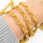 Load image into Gallery viewer, Gold Plated Sterling Silver Oval Link Chain