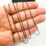 Load image into Gallery viewer, Black Rhodium Sterling Silver Beading Chain