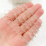 Load image into Gallery viewer, Sterling Silver Heart Link Chain