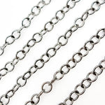Load image into Gallery viewer, Black Rhodium Sterling Silver Round Link Chain