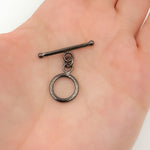 Load image into Gallery viewer, TG1BR. Black Rhodium Sterling Silver Toggle Clasp