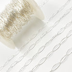 Load image into Gallery viewer, Sterling Silver Smooth Marquise Shape Link Chain