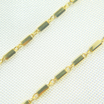 Load image into Gallery viewer, 14k Solid Yellow Gold Bars Link Chain
