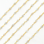 Load image into Gallery viewer, Labradorite Gold Plated Wire Chain.
