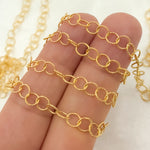 Load image into Gallery viewer, 14K Gold-Filled Twisted Round Link Chain