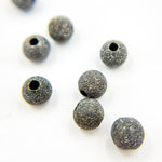 Load image into Gallery viewer, 4MM Black Rhodium Sterling Silver Seamless Laser Cut Beads