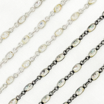 Load image into Gallery viewer, Cubic Zirconia Small Oval Shape Connected Chain