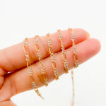 Load image into Gallery viewer, XM/2531CTT. 14k Gold Filled and Sterling Silver 1 Long and 3 Short Link Chain