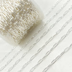 Load image into Gallery viewer, 925 Sterling Silver Hammered Paperclip Chain.