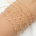 Load image into Gallery viewer, 14k Gold Filled Textured Oval & Smooth Round Link Chain