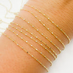 Load image into Gallery viewer, 14K Solid Gold Satellite Chain
