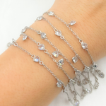 Load image into Gallery viewer, Cubic Zirconia Heart Shape Dangle & Connected Wire Chain