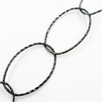 Load image into Gallery viewer, Sterling Silver Black Rhodium Diamond Cut Oval