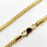 Load image into Gallery viewer, 080HVI2004000. 14K Solid Yellow Gold Franco Hollow Chain Necklace