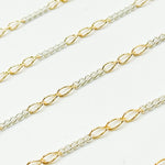 Load image into Gallery viewer, 1653CTT. Gold Filled and Sterling Silver Long and Short Link Chain