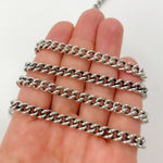 Load image into Gallery viewer, Oxidized Sterling Silver Curb Chain