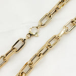 Load image into Gallery viewer, 568/A075/G. 14K Yellow Gold Hollow Smooth and Flat Paperclip Chain
