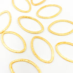 Load image into Gallery viewer, 25MM Gold-plated Sterling Silver Brushed Marquis Connector