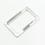 Load image into Gallery viewer, RS1SS. 20MM White Sterling Silver Brushed Rectangle Connector