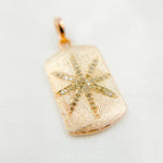 Load image into Gallery viewer, Diamond & Sterling Silver Rectangle Star Pendant