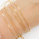 Load image into Gallery viewer, 1426D4GF. 14k Gold Filled Satellite Bar Chain