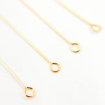 Load image into Gallery viewer, Gauge Gold-filled Eye Pin 2 Inch Headpin