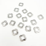 Load image into Gallery viewer, 10MM Black Rhodium Sterling Silver Brushed Flower Connector