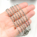 Load image into Gallery viewer, Oxidized Sterling Silver Diamond Cut Marina Chain