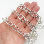 Load image into Gallery viewer, Sterling Silver Hollow Smooth Marina Link Chain