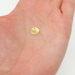 Load image into Gallery viewer, 8MM Gold-plated sterling silver brushed round flat disc charm with a single hole