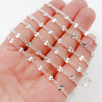 Load image into Gallery viewer, Sterling Silver Curb Chain with Textured Disc Link