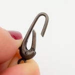 Load image into Gallery viewer, 30MM Black Rhodium Matt Sterling Silver Oval Clasp