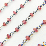Load image into Gallery viewer, Garnet Oxidized Wire Chain.