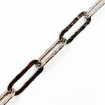 Load image into Gallery viewer, Black Rhodium Sterling Silver Hammered Paperclip Link Chain