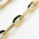 Load image into Gallery viewer, 568/870/G Bracelet. 14K Yellow Gold Hollow Smooth and Flat Paperclip Bracelet