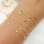 Load image into Gallery viewer, 14K Gold-Filled Smooth Paperclip and Diamond Cut Marina Link Chain