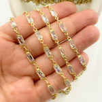 Load image into Gallery viewer, Cubic Zirconia Rectangle Shape Connected Chain