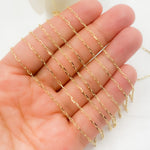 Load image into Gallery viewer, 14K Solid Gold Dimond Cut Paperclip Chain