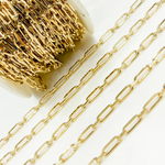 Load image into Gallery viewer, Z48GP. Gold Plated 925 Sterling Silver Diamond Cut Paperclip Link Chain
