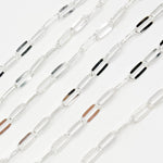 Load image into Gallery viewer, Sterling Silver Flat Paperclip Chain
